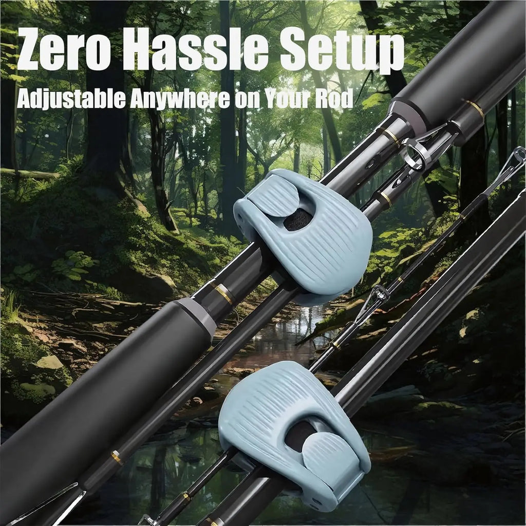 1PC-4PCS Fishing Pole Holder Portable Compact Fishing Rod Fixer Wall Mounted Fishing Pole Strap Multifunctional Rod Holder Clip
