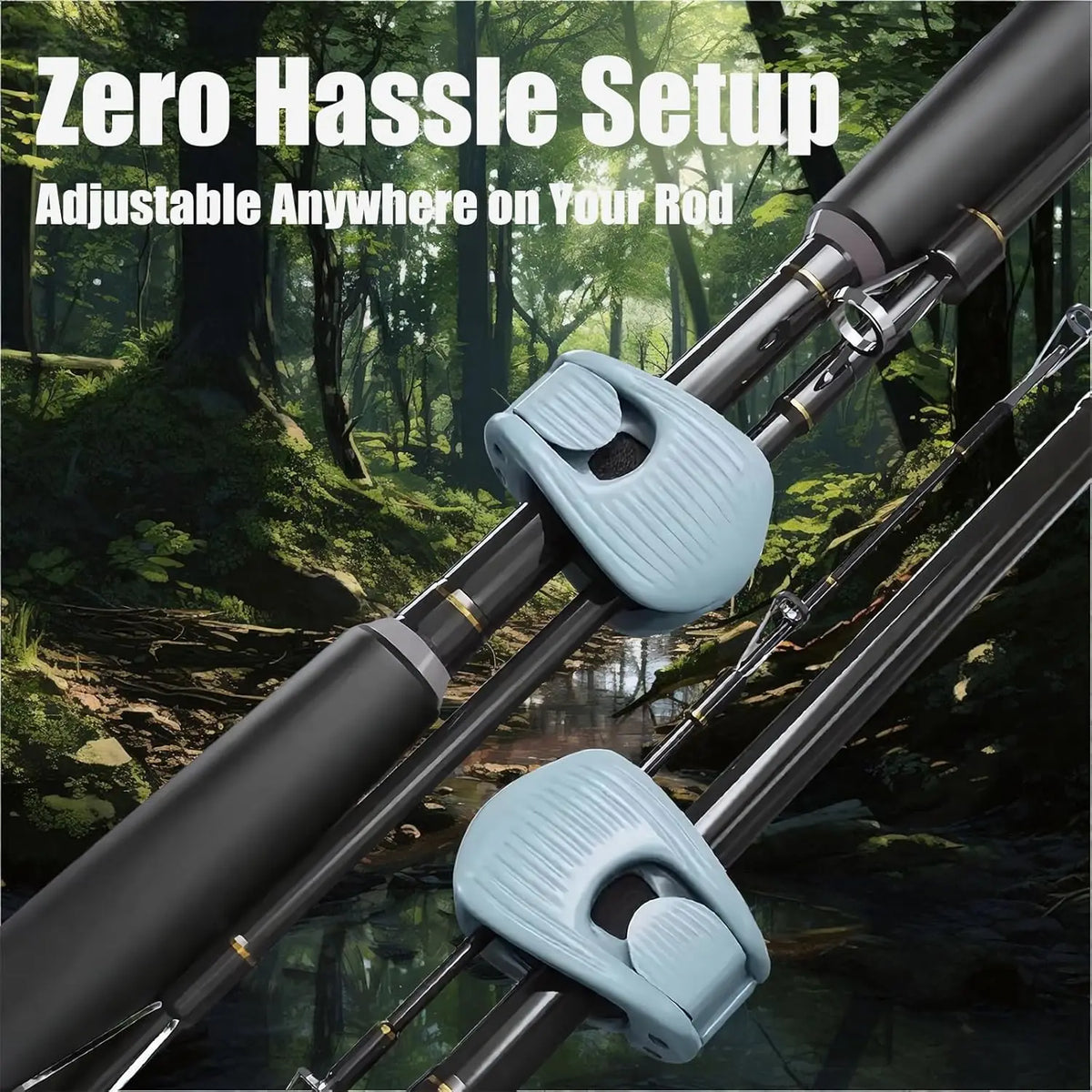 1PC-4PCS Fishing Pole Holder Portable Compact Fishing Rod Fixer Wall Mounted Fishing Pole Strap Multifunctional Rod Holder Clip