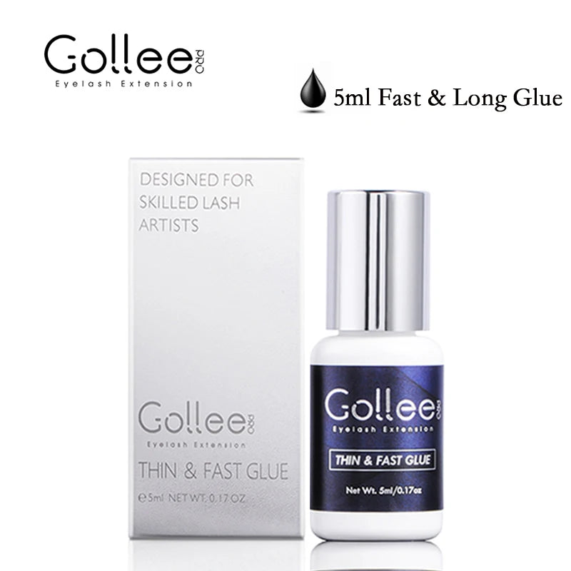Gollee 0.5-1s Dry Adhesives for Eyelash Extensions No Irritation Eyelash Extension Glue Strong Glue Stick False Eyelash Supplies