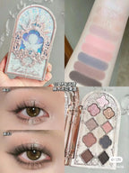 Flower Knows Little Angel 9 Color Eyeshadow Matte Fine Sparkle Pearl Comprehensive Palette 10.5g