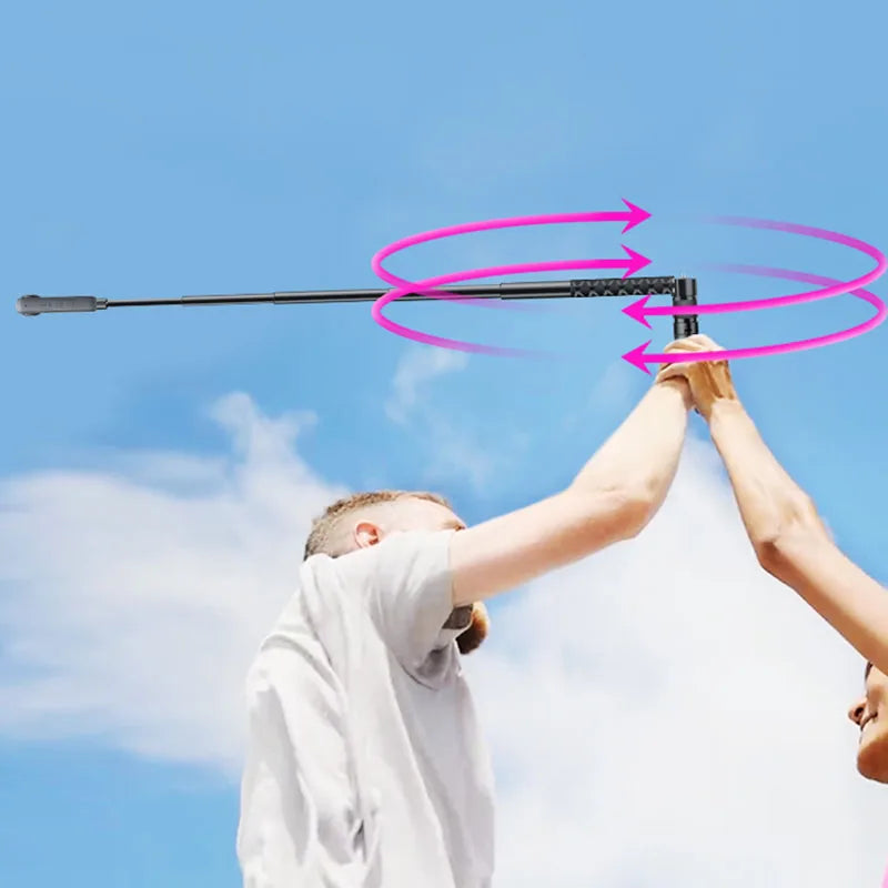 Invisible selfie stick for action cameras, black, 111cm, compatible with Insta360 X5/X4, GoPro 13/12/11, DJI Action 6/5 Pro/4