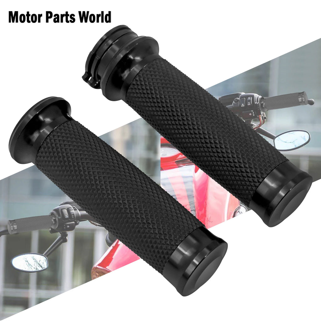 Motorcycle Black/Chrome 1"25mm Handle Bar Hand Grips For Harley Sportster 883 1200 XL Touring Street Glide Dyna Softail VRSC