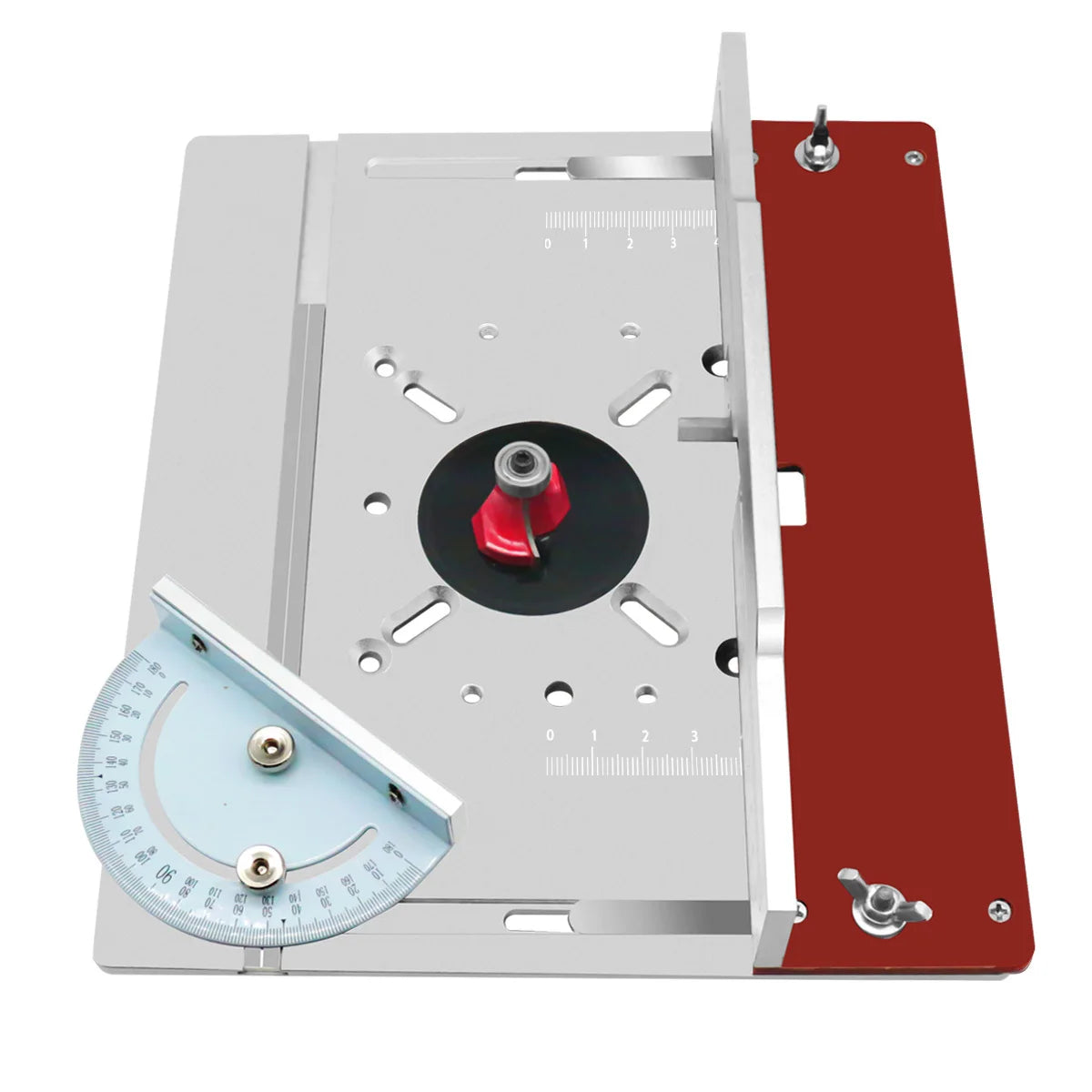 Aluminium Router Table Insert Plate with Sliding Tenoning Fence Electric Wood Milling Miter Gauge Guide Kit carpenter Slotting