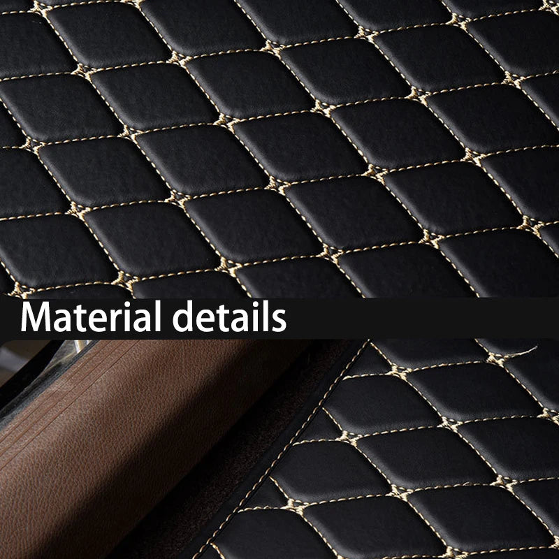 Universal 5pcs Car Floor Mats Set PU Leather Waterproof Dustproof Full Coverage, Multiple Colors