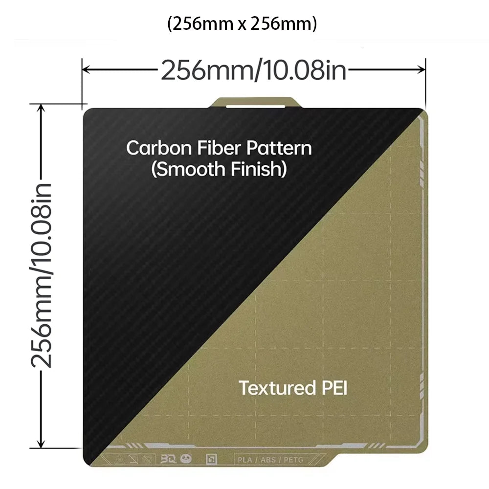 BIGTREETECH Panda Build Plate 256MM 180MM CryoGrip Pro Cool Plate PEI PEO Honeycomb Houndstooth For BambuLab P1 A1 X1 A1 MINI