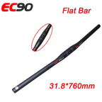 EC90 Carbon Fiber Bicycle Handlebar Ultralight 25.4/31.8mm MTB Handlebar 660/680/700/720/740/760mm Flat/Riser Bar Bike Part