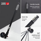 ThinkRider Bike Shock Pump 300psi with Gauge for Suspension Fork & Rear Shock, Black