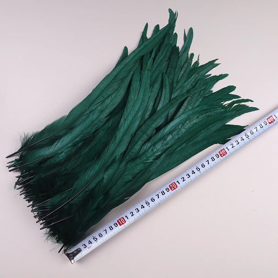 50Pcs 35-40cm Rooster Tail Feathers for Crafts Carnival Accessories Natural Long Plumes Chicken Decoration Feather Headdress
