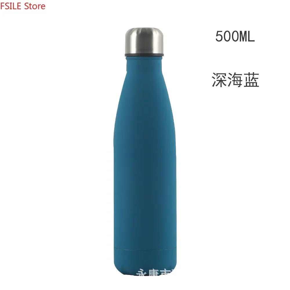 500/750/1000ml Double-Wall Insulated Vacuum Flask Stainless Steel Thermos  BPA Free for Outdoors Sport Water Bottle