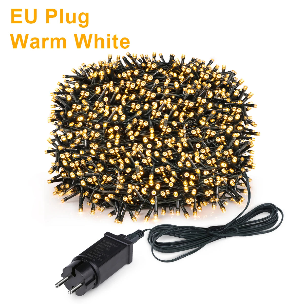 Warm White -EU Plug / 50M-500LEDs