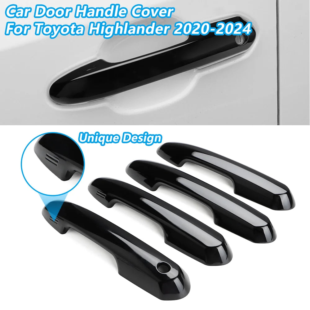 Car Door Handle Trim Covers for Toyota Highlander 2020-2025 Car Door Handle Protectors For Toyota Rav4 2019-2025 No Adhesive