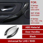 For BMW F30 F31 F34 3GT F32 F33 F36 (2012-2020) Door Handrail Panel Cover Car Trim Accessories, Carbon Fiber ABS Sticker