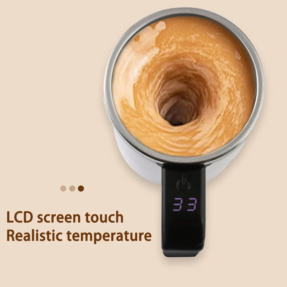 380ML Coffee Cups Electric Automatic Stirring Mug Rechargeable 304 Stainless Steel Mixer Drinkware Touch Magnetic Tea Cup Gifts