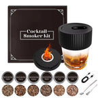 Whiskey Cocktail Smoke Infuser Electric Champagne Smoke Kit With 6 Wood Chips Rechargeable Cocktail Smoker Kit Customized Gift