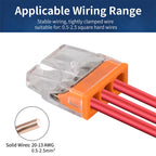 50Pcs Mini Quick Wire Connectors 2/3/4/5/6/8 Ports Terminal Block Hard Stainless Easy Electric Quick Push-In Light House Wiring