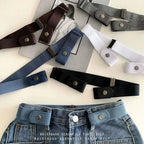 New 4/3/2/1PC Stretch Elastic Waist Band Invisible Belt Buckle-Free Belts for Women Men Jean Pants Dress No Buckle Easy To Wear