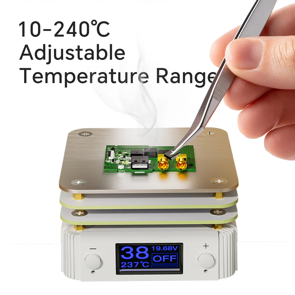 NEW 65W 20V PD Constant Temperature Heating Station 10-240°C Adjustable PCB SMD Board Soldering Plate for Soldering Repair DIY