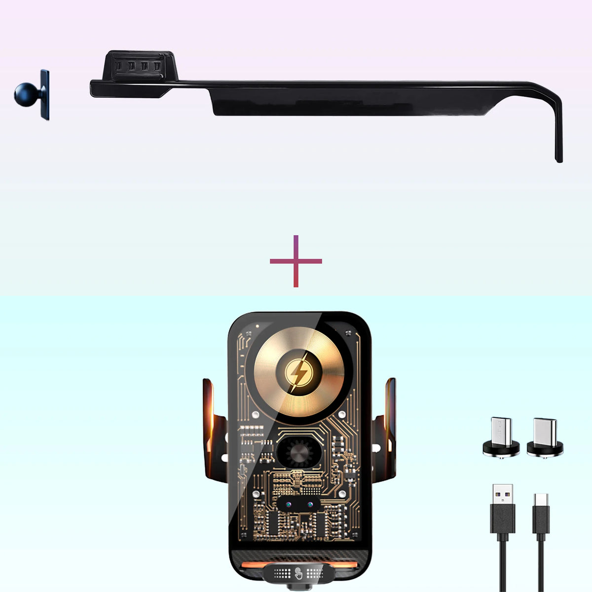For Chevrolet Silverado 2022 2023 2024 Phone Holder Car Double Bracket Base Magnetic MagSafe Wireless Charging Car Phone Mount