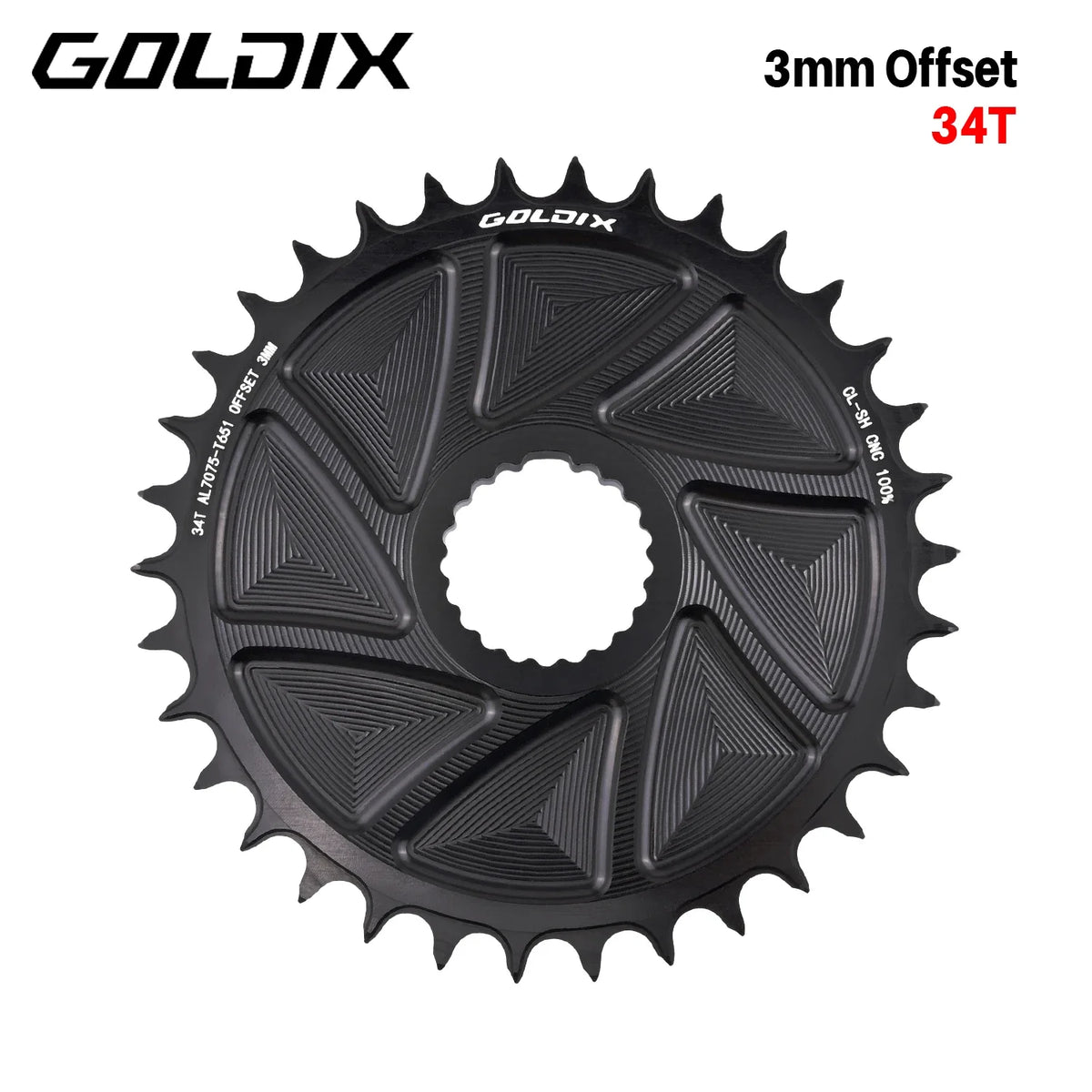 GOLDIX Directly install AERO Chainring Wide Narrow Teeth CNC Hollow Cutting Machining for SHIMANO M8100 M9100 M7100 M6100 Crank