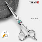 Titan Barber Hair Scissors Professional Grade Hairdressing Shears for Stylists Cutting Thininng CNC Japan Steel Hair Scissors
