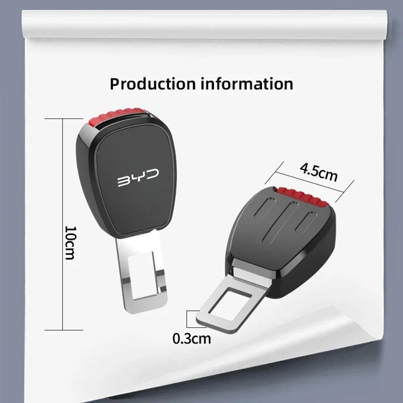 Car Seat Belt Buckle Plug Auto Safety Strap Extension Accessories interior For BYD Tang F3 E6 Atto Yuan Plus Song Max G3