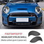 ABS Glossy And Matt Black Color Angry Eyelid For MINI Cooper F65 F66 F54 F55 F56 F57 R55 R56 R57 R58 R59 Car headlight sticker