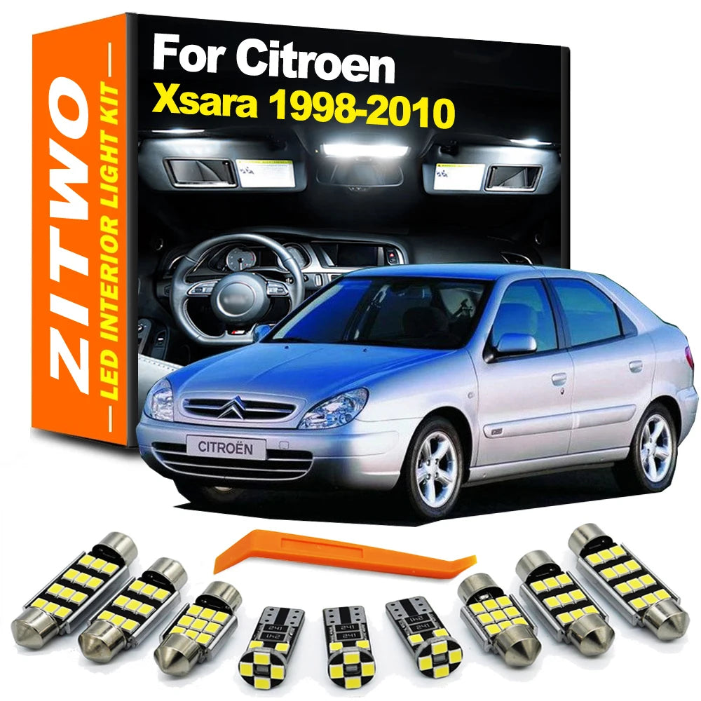 ZITWO Canbus LED Interior Light Bulb Kit 14pcs for Citroen Xsara 1998-2010