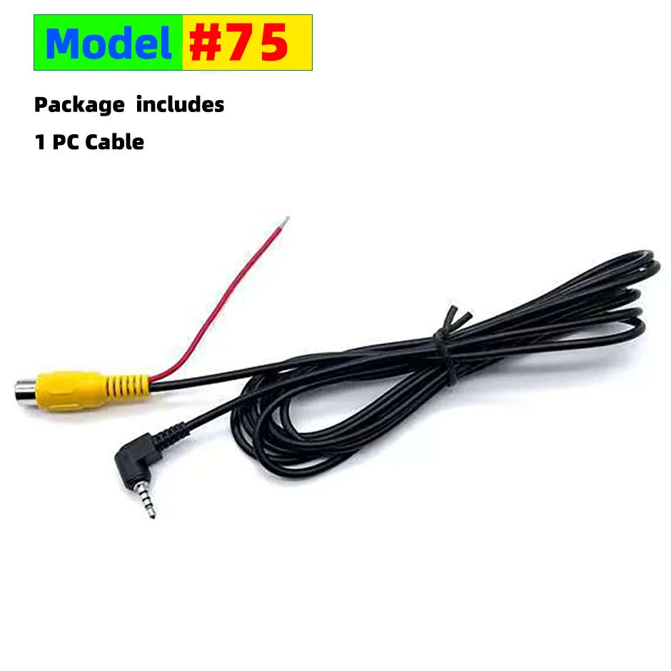 QXNY Rearview Camera Connection Cable RCA To 2.5mm AV Converter Cable Car Rear View Reverse Parking Camera for Car DVR Dashcam