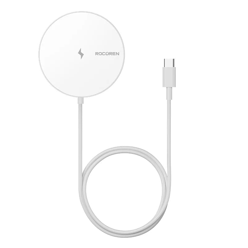 Rocoren 15W Magnetic Qi Wireless Chargers Fast Charging for iPhone 16 15 Pro Max PD Fast Charging For Xiaomi Pad Adapter