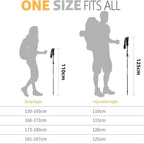 Super Light Telescopic Trekking Poles Portable Nordic Walking Sticks for Outdoor Camping Hiking Easy to Fold Alpenstock