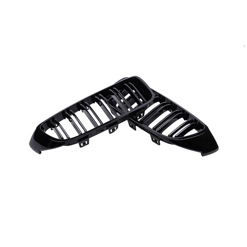 For BMW 4 Series F32 F33 F36 M3 F80 M4 F82 Car Front Bumper Grille Racing Grill 12-18 Dual-Slat Glossy Black Grilles Accessories