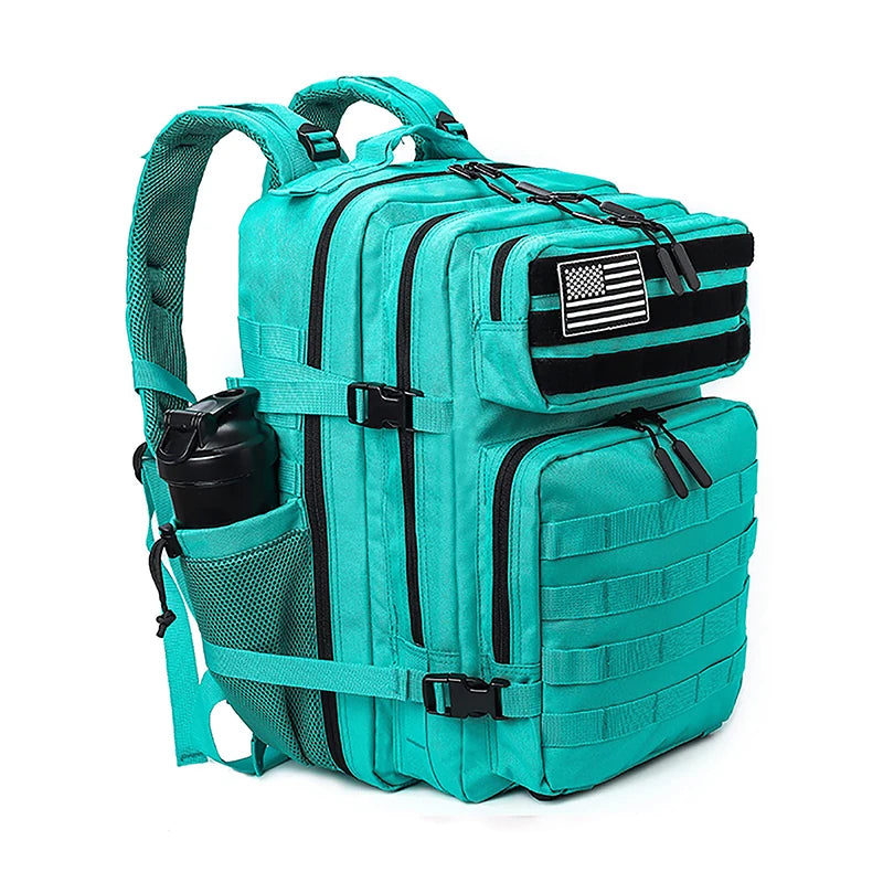 LHI 45L/35L/25L Tactical Backpack for Men and Women Waterproof Athlete Gym Outdoor Bag Travel Hiking Rucksack with Bottle Holder
