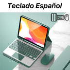 For IPad 7/8/9th Case With Wireless Keyboard Mouse For IPad 5/6/10th Air2/3/4/5 Mini4/5/6 Pro11/12.9 Cover With Keyboard Mouse
