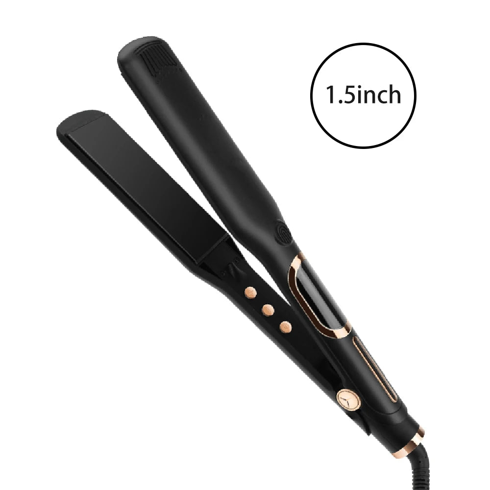 Professional Hair Straightener 1 Inch High Temperature 480℉ Keratin Treatment Flat Iron Hair Curler Dual Voltage Hair Styler
