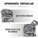 Tyeso 900ml Stainless Steel Insulated Travel Mug Tumbler with Lid, Black
