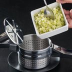 Stainless Steel Manual Vegetable Water Extractor - Efficient Kitchen Tool for Dehydration, Dumpling Filling & Home Cooking
