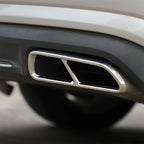For Audi A6 C7 2016-2018 Stainless Steel Car Tail Throat Pipe Modified Cover Car Exhaust Tail Pipes Decoration Frame Accessories
