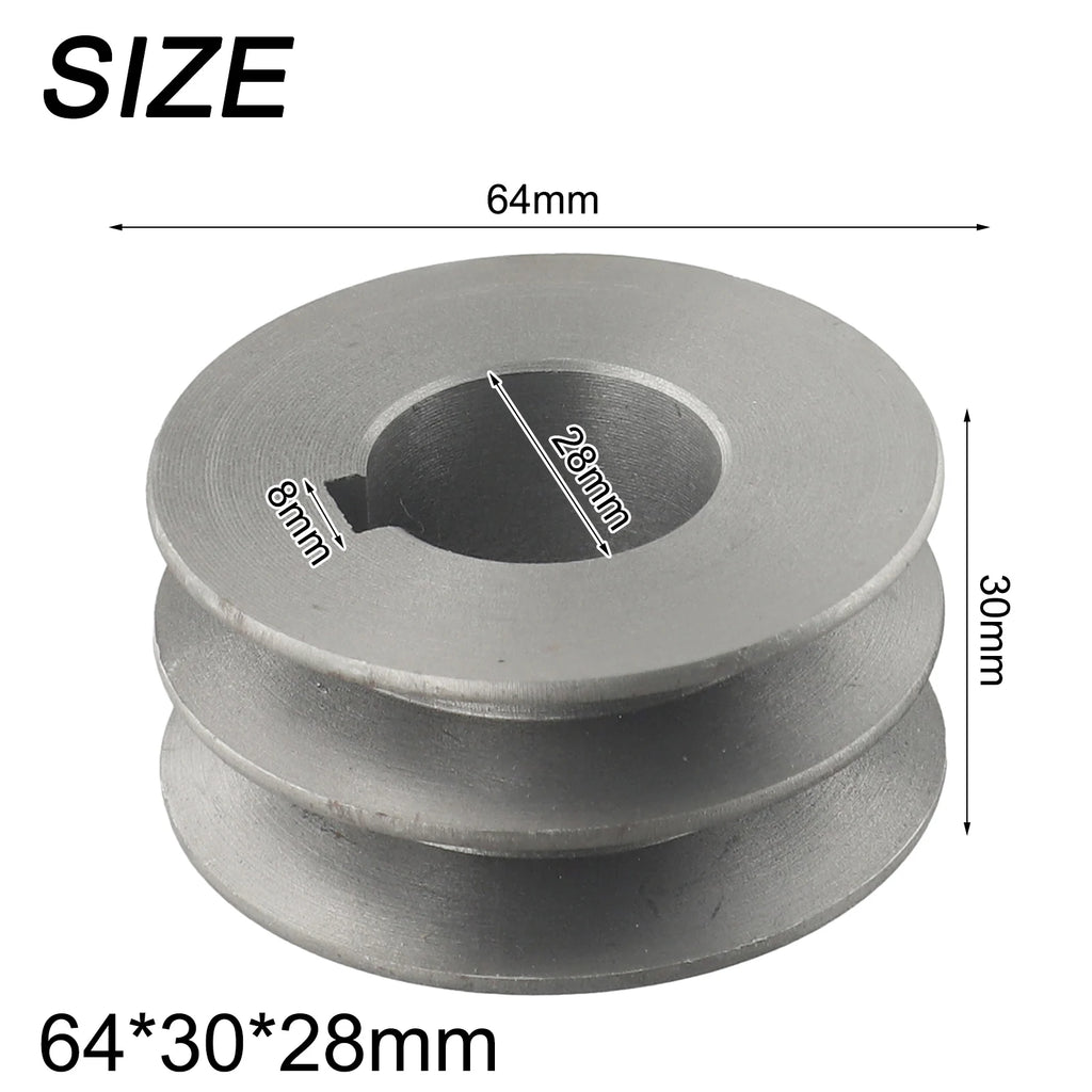 For A Type V Belt V Belt Pulley Dia 50mm 100 Cast Iron Double Slot Pulley Power Tool Accessory V Belt Pulley A Type