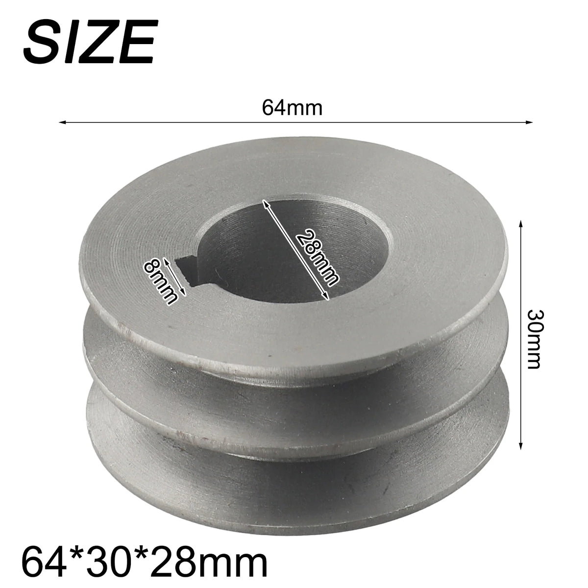 For A Type V Belt V Belt Pulley Dia 50mm 100 Cast Iron Double Slot Pulley Power Tool Accessory V Belt Pulley A Type