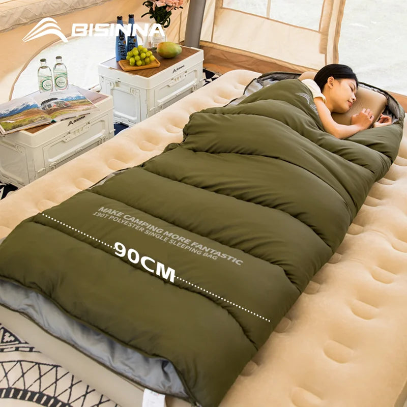 BISINNA Camping Winter Sleeping Bag Lightweight Warm Envelope Backpacking Sleeping Bag for Travel Hiking 1.8kg