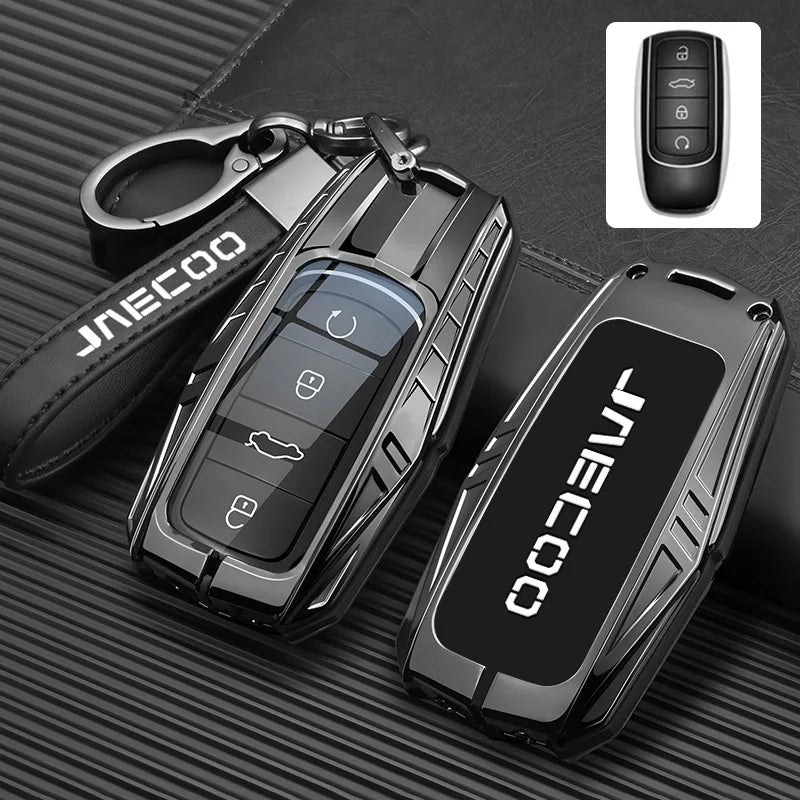 Car Zinc Alloy Silicone Key Case Holder Cover Chain For Chery JAECOO Omoda 5 Tiggo 7 8 9 Plus Pro Arrizo 6 8 Car Styling Remote