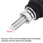 Half-Linked Winch Hook For 3/8 1/2 Clevis Slip Aluminum Alloy Car Winch Rope Hook Stand Steel 10" Bolt Mount Black