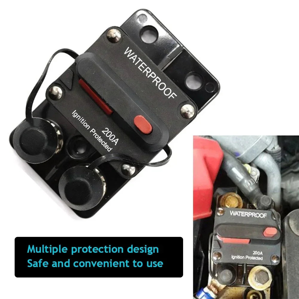 DaierTek 20A-300A Circuit Breaker 12V Trolling with Manual Reset Boat Manual Power Protect for Audio Fuse Car 48VDC Waterproof