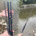 Casting Spinning Fishing Rod 2.1/1.8m UltraLight  Lure Rod  Carbon Fiber Rod Pole 4/5 Section with EVA Handle 3-15g Lure WT