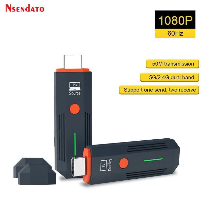 50M 1080P Wireless HDMI Video Audio Transmitter Receiver Extender 5.8G HDMI Wireless TV Stick Display Dongle For Monitor TV Box