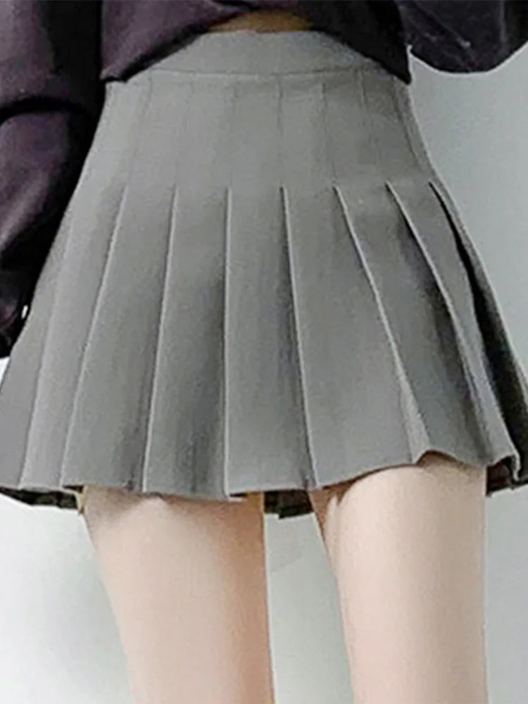 Brown Skirt Ladies 2025 Summer Clothes Women's High Waist Harajuku Korean Style Black Mini Pleated Skirt For School Girl Uniform