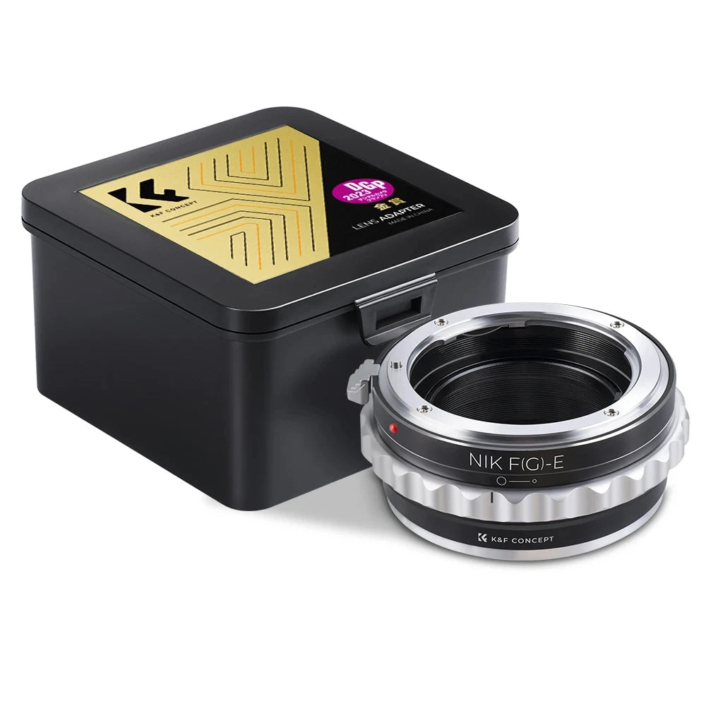 K&F CONCEPT Lens Mount Adapter for Nikon G/F/AI/AIS/D Lenses to Sony E for Sony NEX-3 NEX-5 NEX-5R NEX-5N NEX-7 A7R Camera Body