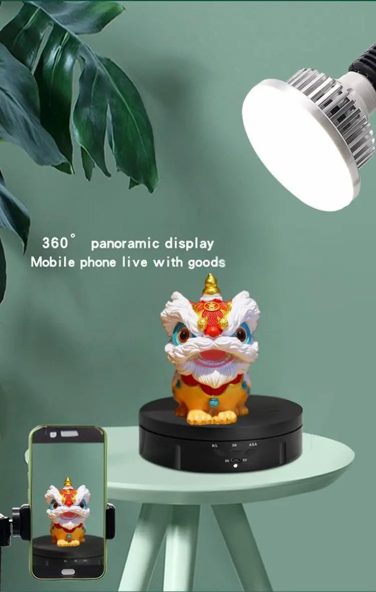 Motorized Rotating Display Stand,360 Degree Electronic Turntable Display Stand,Jewelry,Watch,3D Models(Does not contain battery)