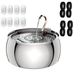 4L Stainless Steel Pet Cat and Dog Drinking Fountain Ultra-Silent Water Pump Suitable for Multiple Pet Drinking Bowls
