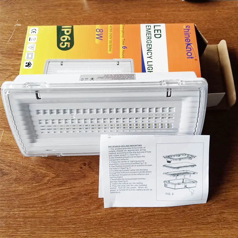 Emergency Light Lamp 450 Minutes Long-Term Emergency Lighting Ip65 Three Proof Light With Built-In 2 * 18650 Battery Ac85-265v
